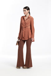 WHASHED SATIN OVERLAY GERMAN SHIRT